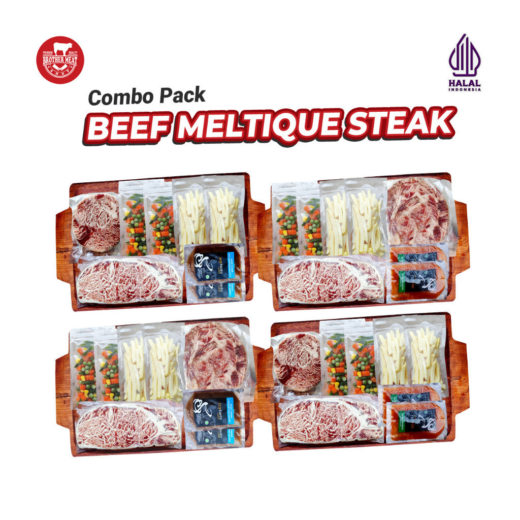 

Paket Combo Hemat, Beef Meltique Steak Combo Pack - Brothermeatshop