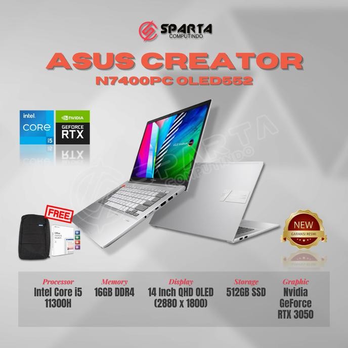 LAPTOP ASUS VIVOBOOK PRO 14X OLED CREATOR N7400PC OLED552 BIMS