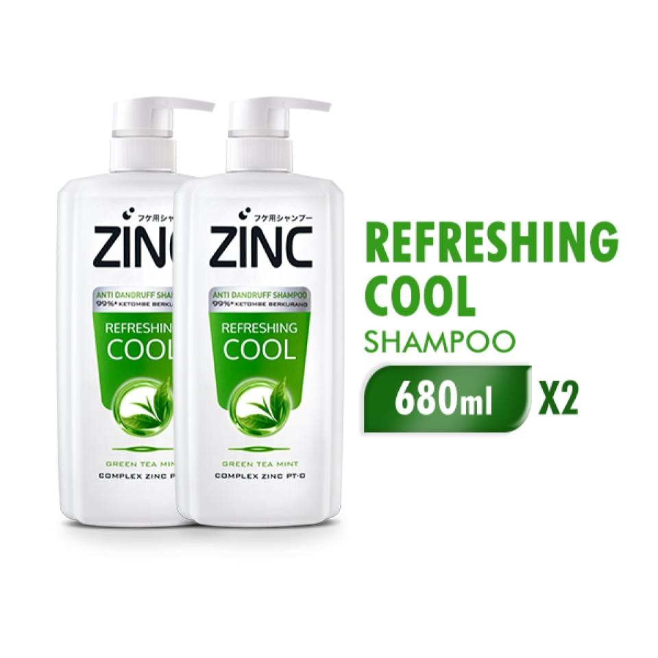Zinc Shampoo Refreshing Cool Botol 680 ml x2 - Gambar 3