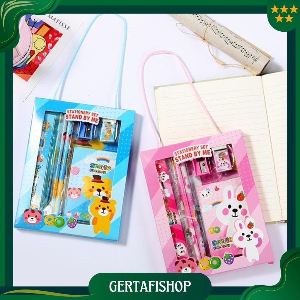 

Cod - S5994 Stationery Set Lucu Karakter / Paket Perlengkapan Alat Tulis / Souvenir Hampers Anak Sekolah / Set Alat Tulis 6 In 1 Ori