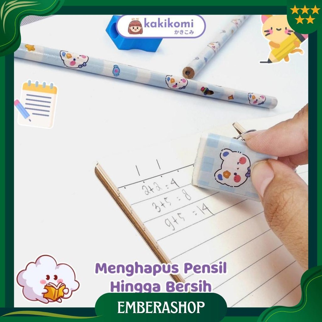 

5In1 Pensil Set Alat Tulis Anak Lucu Dan Penghapus Untuk Tempat Pensil Buku Tulis Sekolah Alat Tulis Karakter Cod