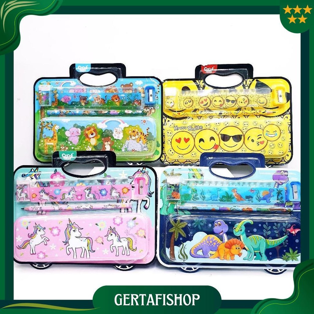 

Stationery Set 6016 / 8899 Souvernir Alat Tulis Menulis Lucu Imut Sanrio Kotak Pensil Penghapus Cod