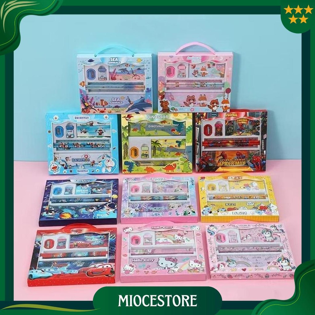

Voova Stationary Set Kotak Pensil Anak Set Stationery Alat Tulis Kotak Pensil Karakter Cod