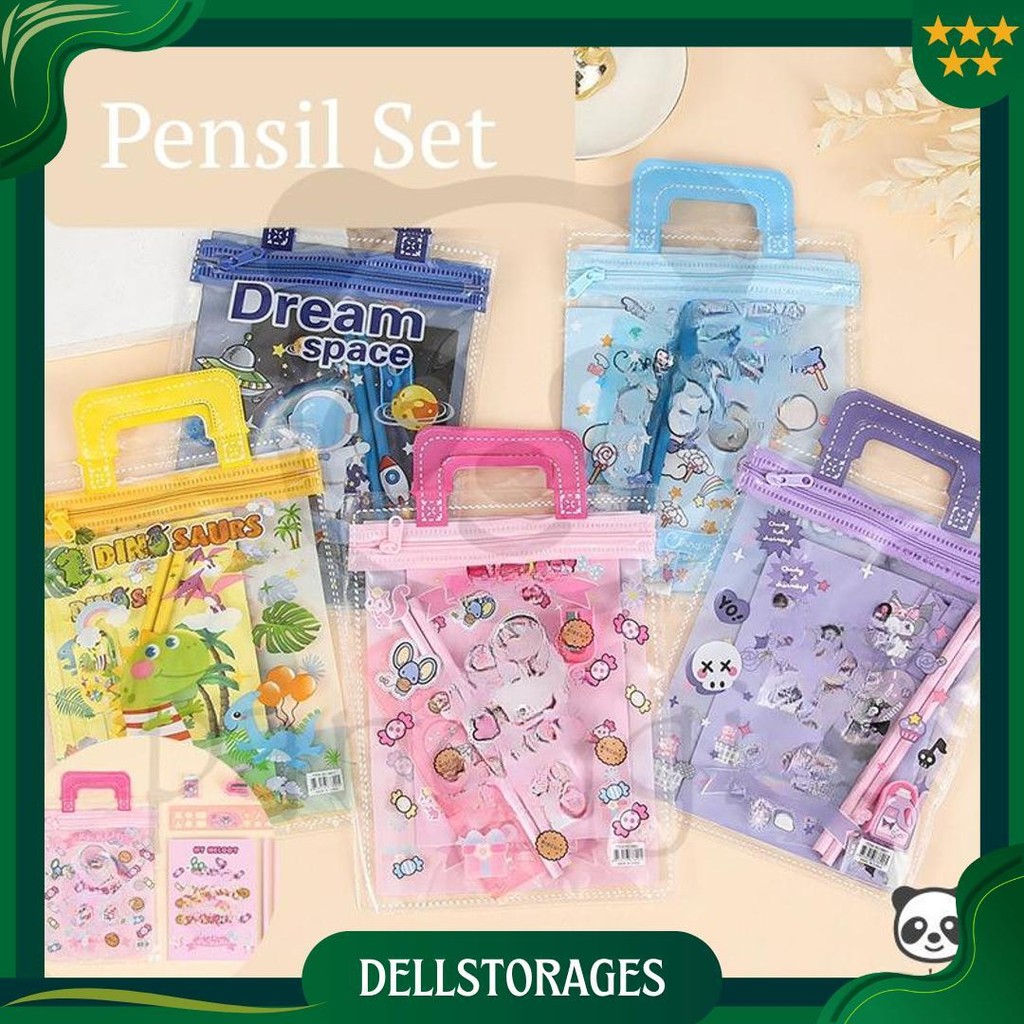 

Alat Tulis Satu Set 6 In 1 Stationary Sekolah Karakter Kartun Murah Lucu Pouch Hadiah Anak - Gg0351 Promo 4.4