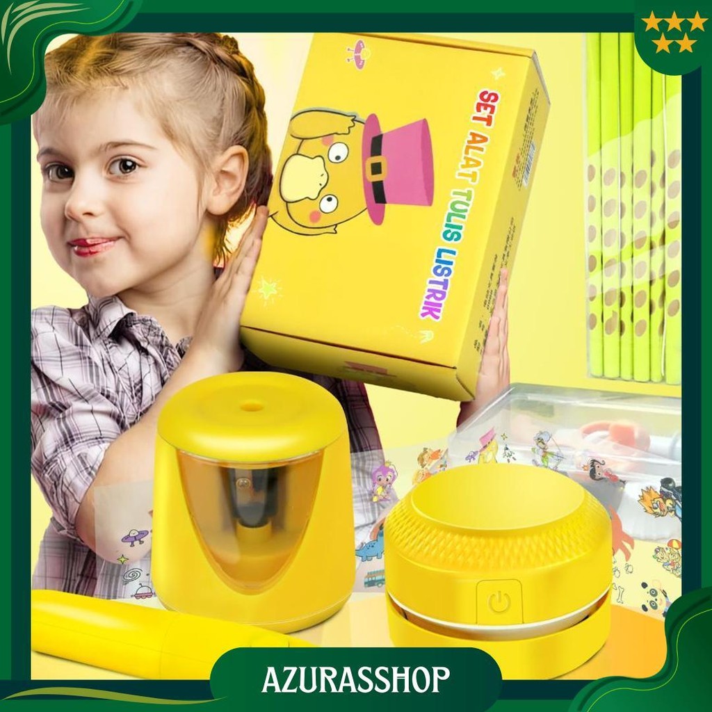 

Set Alat Tulis Elektrik Belajar Anak /Electric Stationery Set / Set Alat Tulis Elektronik Rautan Penghapus Vacuum Pencil 11 In 1 Gratis Ongkir