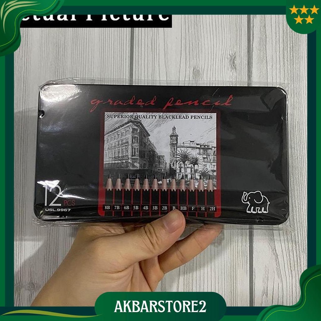 

12 Pcs Pensil Gambar Sketsa Set Lengkap 2H H F B Hb 2B 3B 4B 5B 6B 7B 8B Charcoal Pencils Set Best Seller