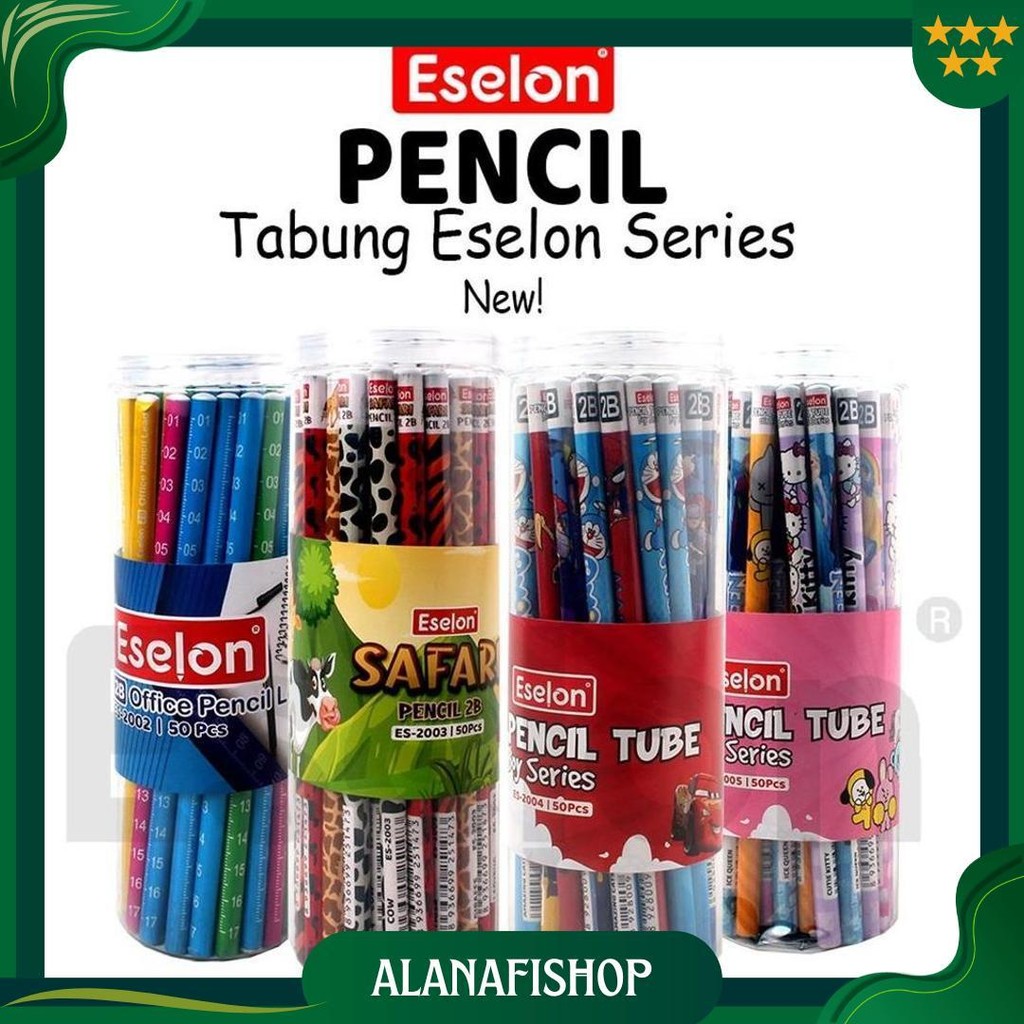 

50Pcs Pensil Karakter Eselon / 1 Tabung Pensil 2B Karakter Promo