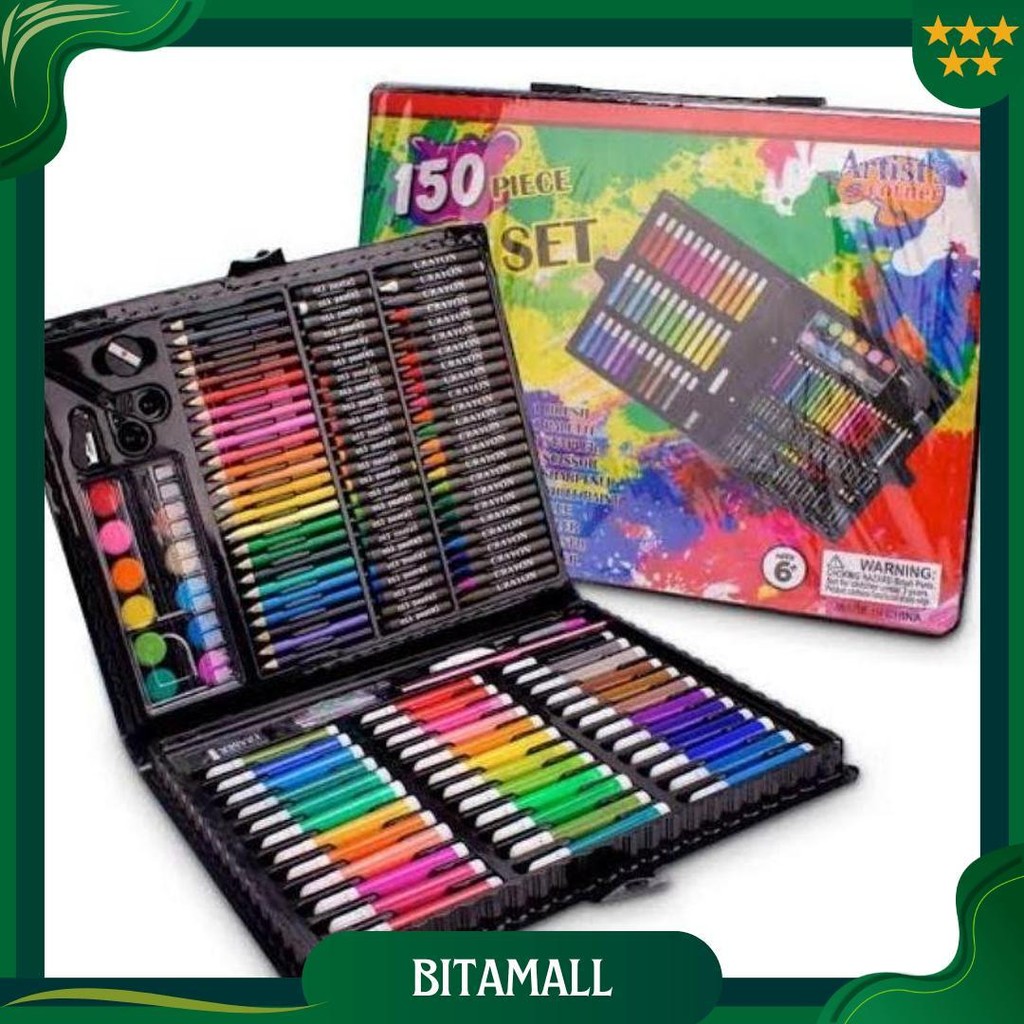 

150Pcs Crayon Set Art Set Isi 150 Pcs Pensil Warna Set Anak Crayon Full Set Alat Lukis Cat Krayon Gratis Ongkir