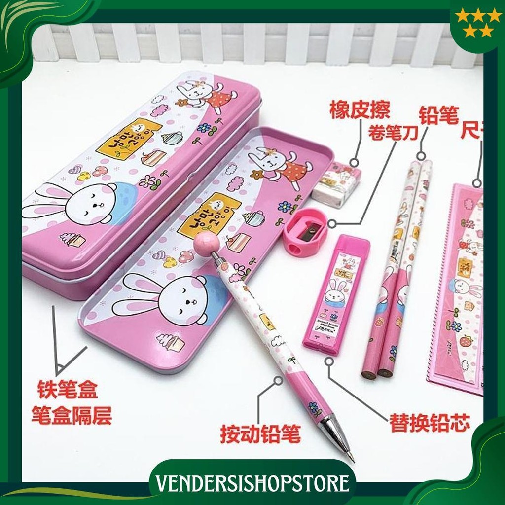 

2010 Stationary Set Kotak Pensil Anak Set 7In1 Stationery Alat Tulis Kotak Pensil Karakter Ori