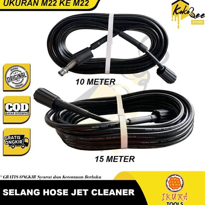 Promo Selang jet cleaner hose steam mesin cuci mobil motor 10M dan 15 meter M22 ke M22 - Hose high p