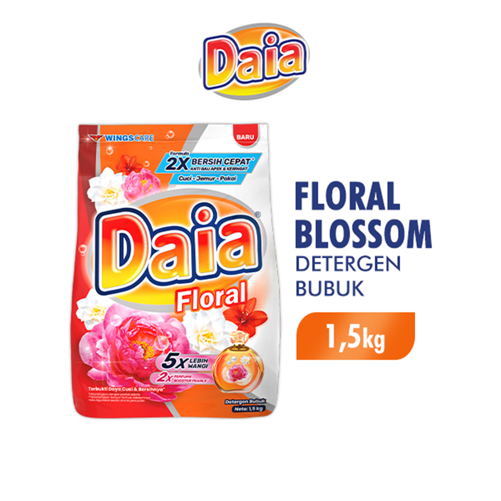 Daia Detergen Bubuk Floral 1,5 kg