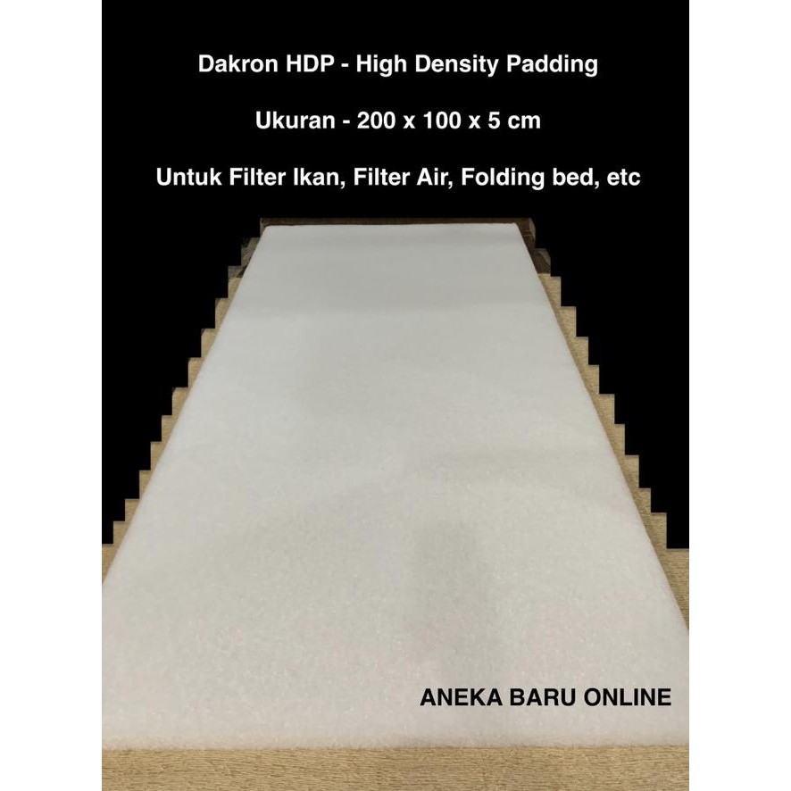 BEBAS ONGKIR - HDP Dakron Keras - Filter Akuarium Ikan Koi - Filter Udara/ Air - 5cm