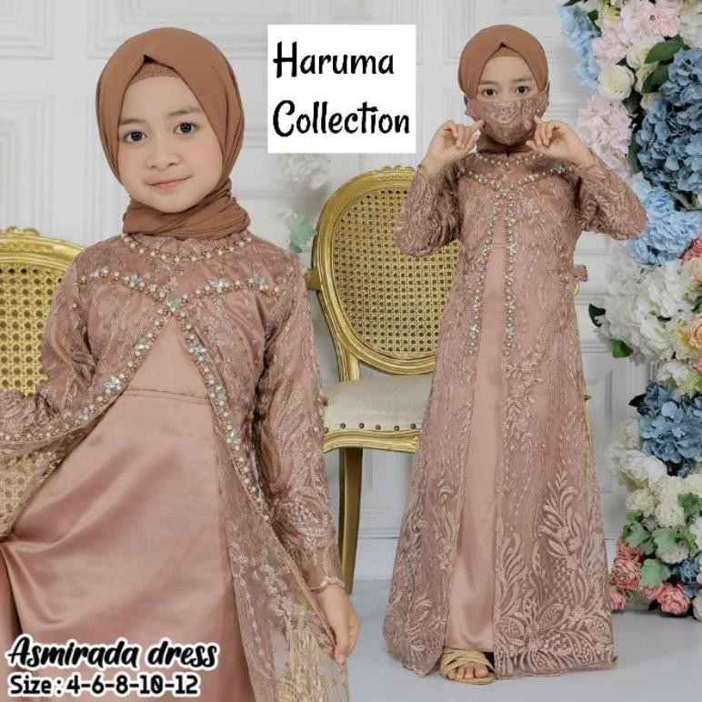 GHJ Gamis Regina Anak Asmirada Dress / Kebaya Gamis Anak / Couplan Kebaya Ibu Dan Anak / Couplan Gam