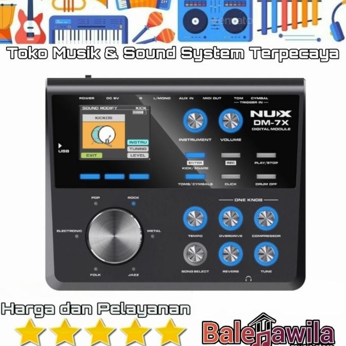 Digital Module Nux Dm7X Dm 7X Dm7 X Modul Drum Nux Dm7X Original Original Dan Terlaris