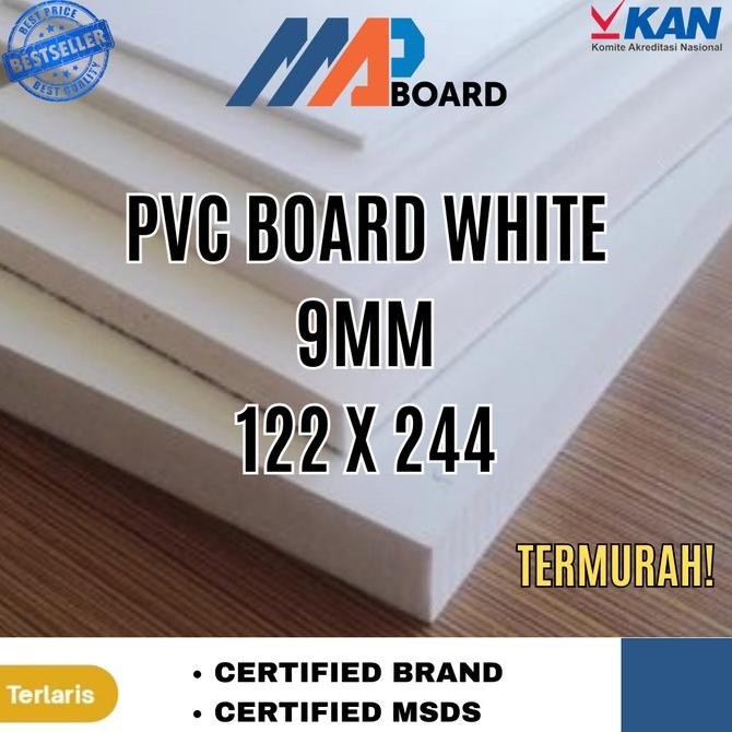 

Pvc Board / Pvc Foam Board / Map Board 9Mm Ukuran 122X244 Cm Original Dan Terpercaya