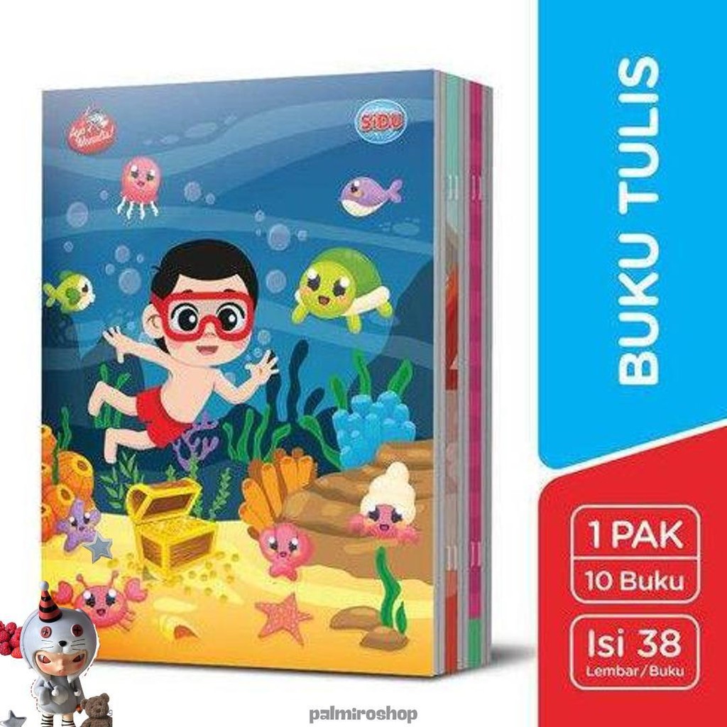 

Buku Tulis Sinar Dunia 38 Lembar (Sidu) Ukuran Qwarto Cover Random - Pack (10 Buku) Murah
