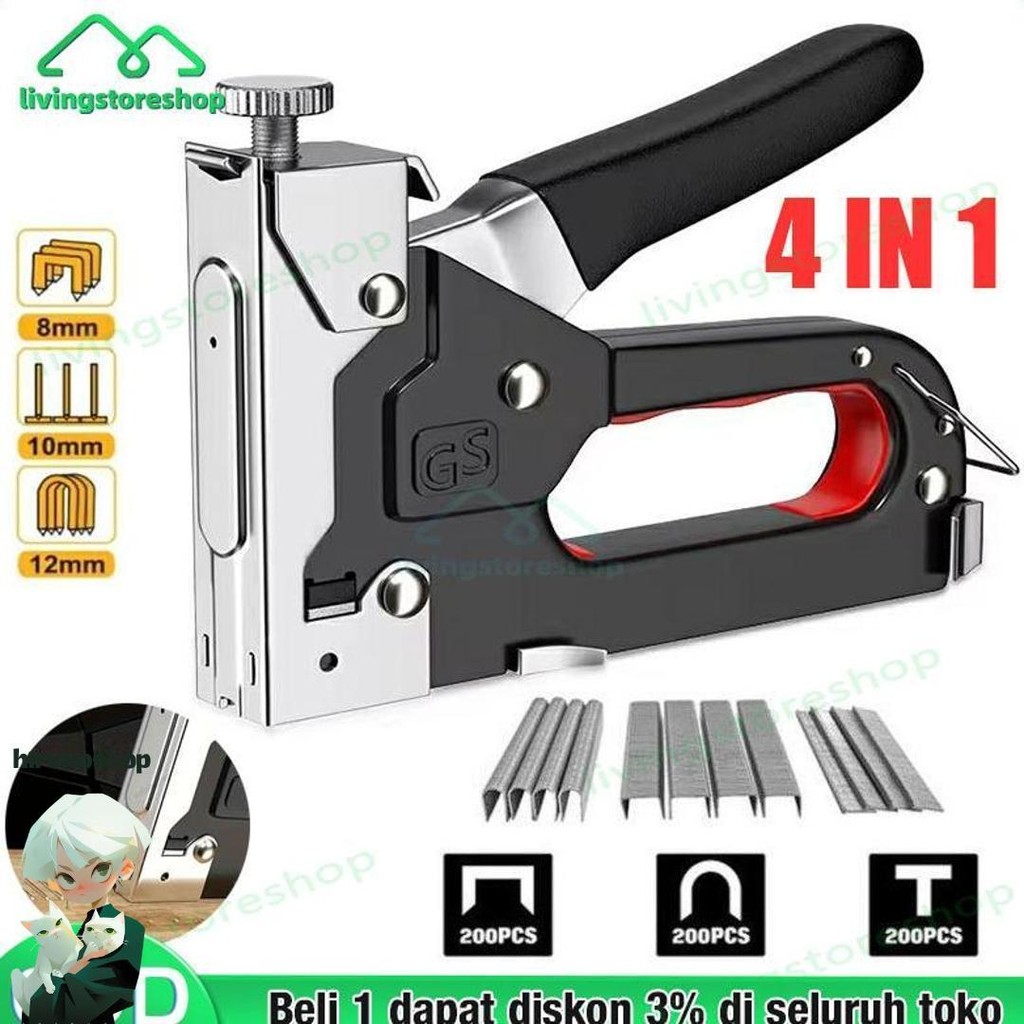 

Gratis 600 Paku 4 In 1 Pistol Kuku Pistol Stapler Konstruksi Konstruksi Furnitur Diy Pelapis Pelapis Pistol Stapler Multifungsi Pistol Stapler Dekorasi Rumah Alat Pertukangan Cod
