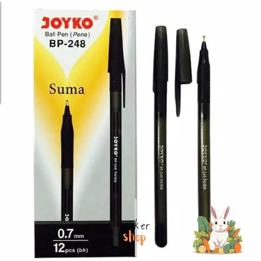 

Bolpen Joyko Bp-248 Suma (12 Pcs) Paket Ekonomis Hitam Cod