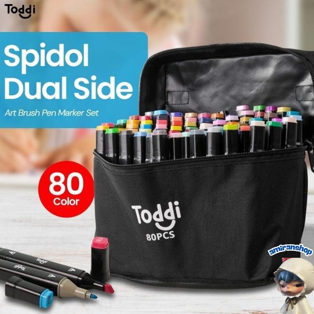 

Spidol 2 Side 80 Warna Fine Art Brust Penn Spidol Melukis Spidol Mengambar Spidol Anak Sekolah Krayon Spidol Warna Cod