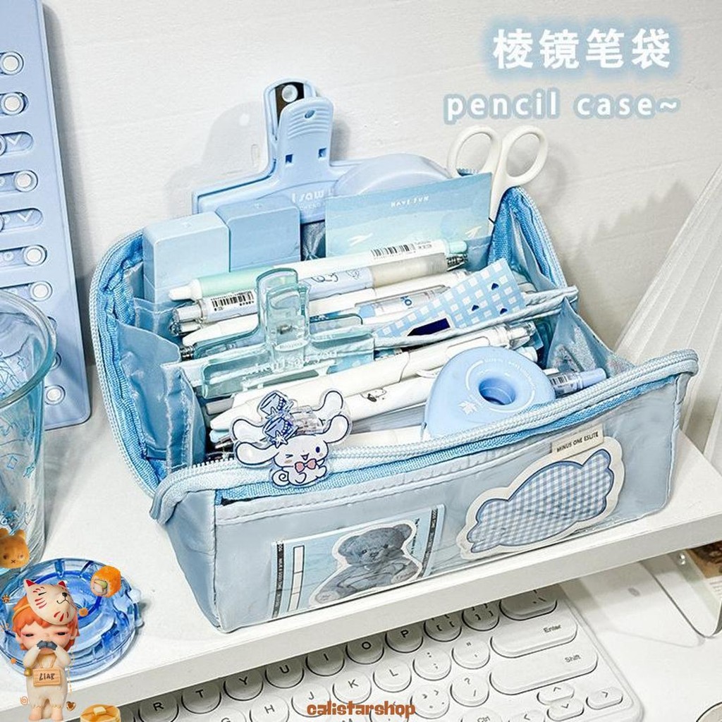 Tempat Alat Tulis Kotak Pensil Aesthetic Tas Penatempat Pencil Tas Pensil Kapasitas Besar Cod