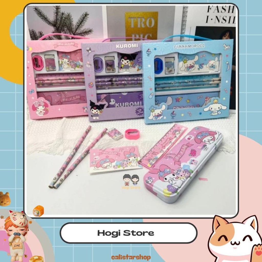 

Set Alat Tulis Kotak Pensil Anak Set 7 In 1 Stationery Hadiah Anak Sekolah Sanrio Cod