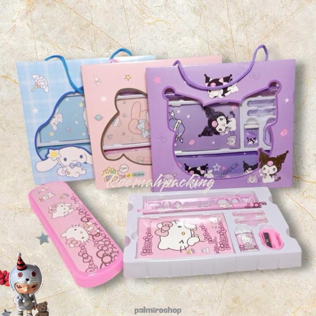 

Alat Tulis Sekolah Sets 8In1 Motif Sanrio Kilat
