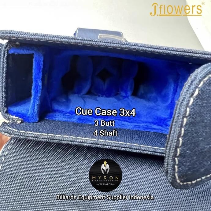 Jflowers Cue Case JF0056~Tas Billiard Jflowers 3x4~3 Butt+4 Shaft