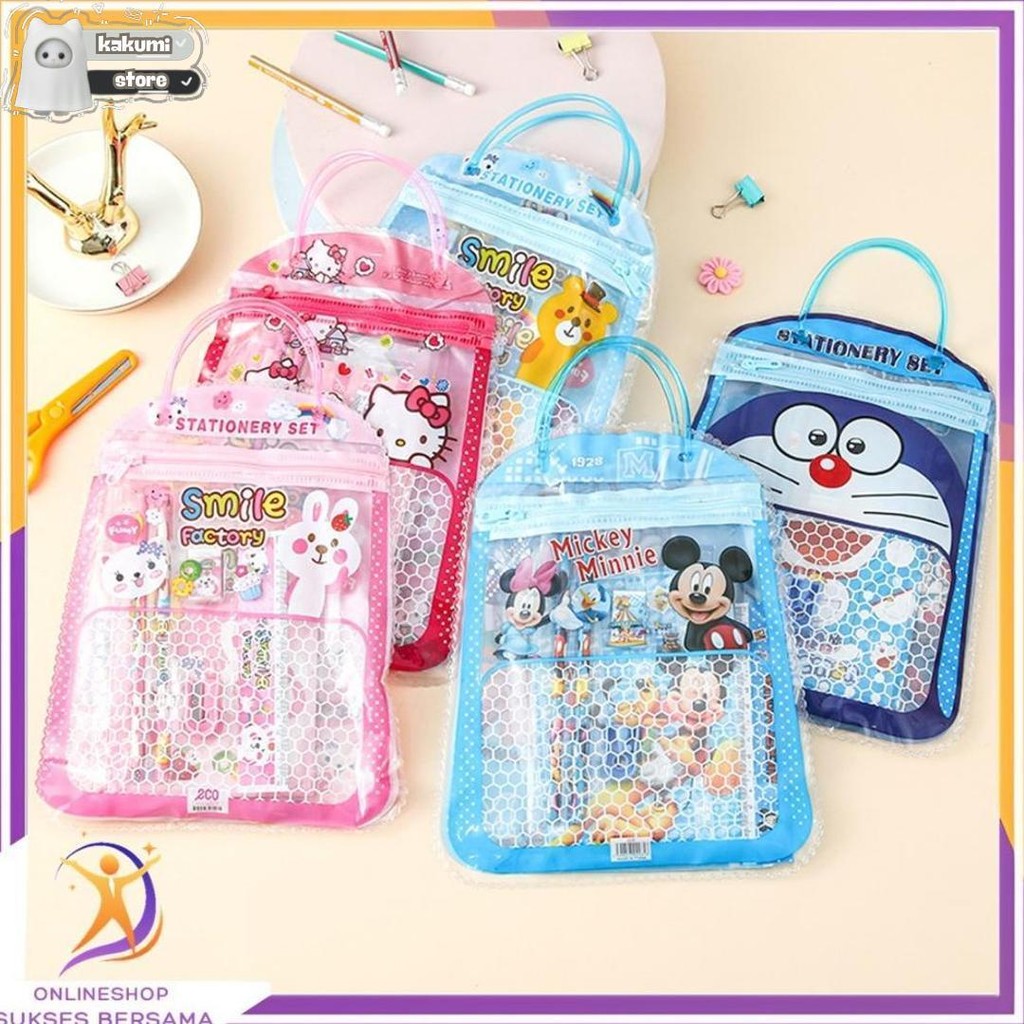 

Osb Stationery Set 6 In 1 Free Bag Alat Tulis Anak Sekolah Buku Pulpen Penghapus Pengaris Kilat
