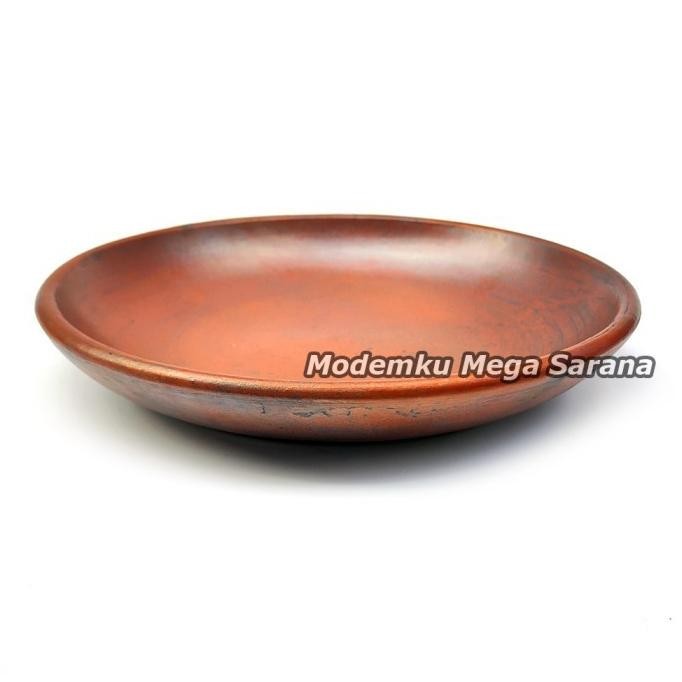 ew-45 Cobek Tanah Liat Jumbo Diameter 30 cm - Piring Saji Gerabah Besar Tahan Panas Cowek Coek Cowet