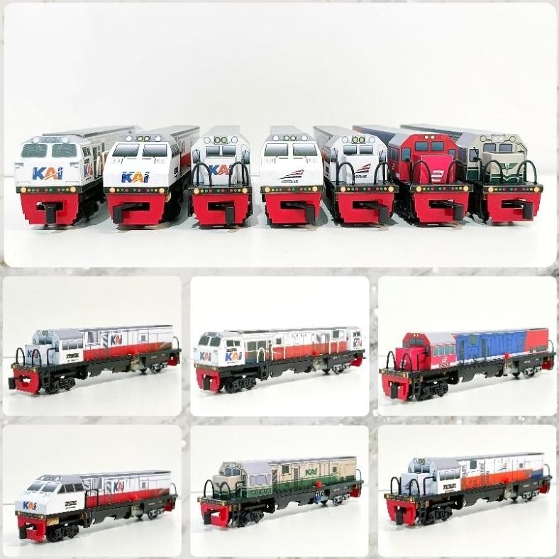 hj-64 Kereta Api Indonesia | Gerbong Penumpang | Lokomotif CC201  CC203 CC206 CC300 Mainan Miniatur 