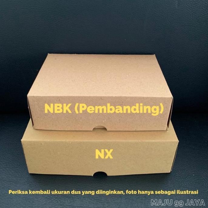 

Dus Kue / Kotak Makan Nasi NX 22x14x7 cm Kraft Cokelat (Tebal330gsm)