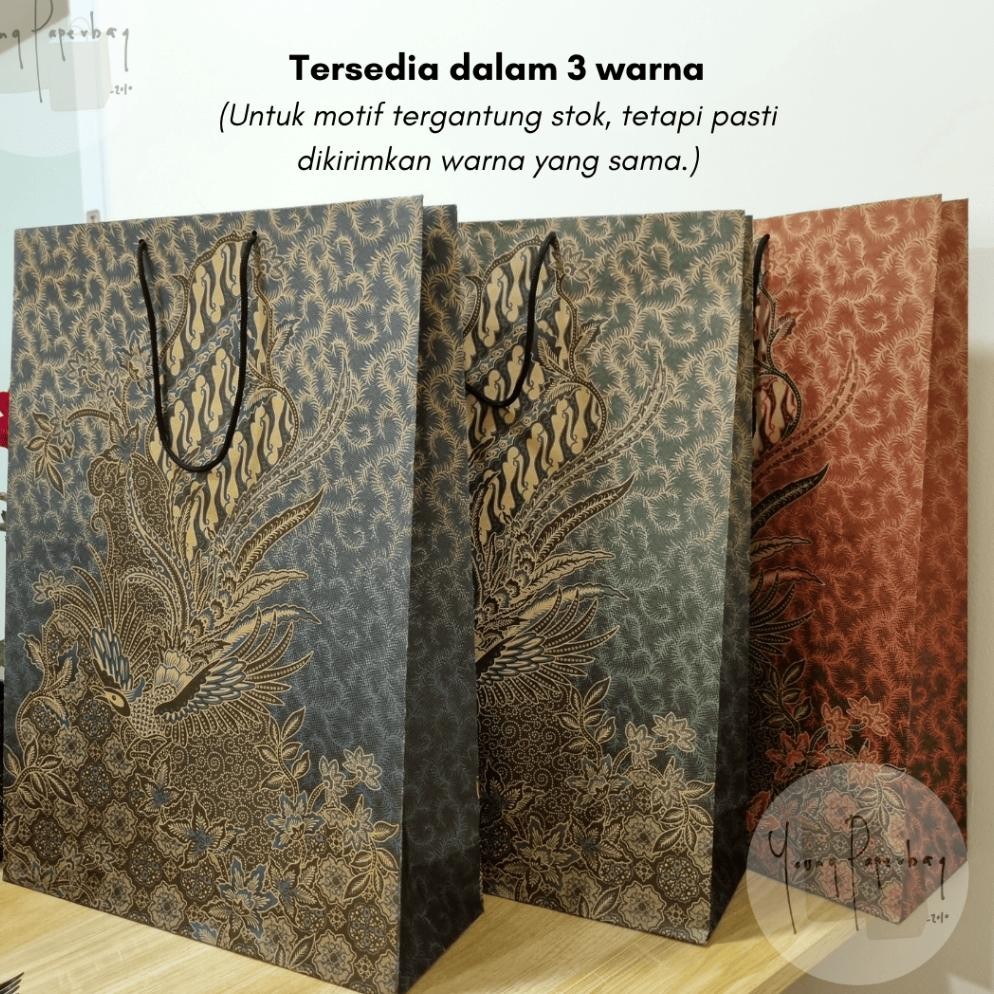

tg-342 Paper Bag / Tas Kertas Batik XL motif Burung Uk.29x10x41 (1 lusin (12pcs)) Hemat
