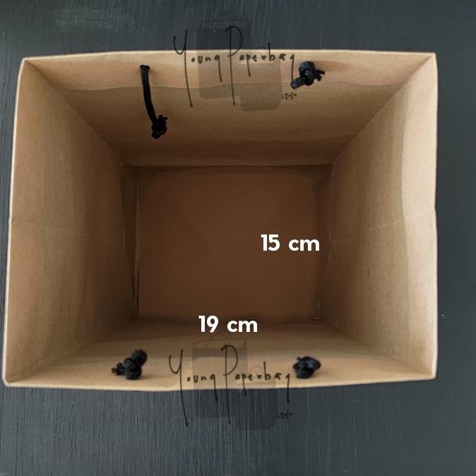 

uj-32 Paper Bag Tas Kertas Paperbag Kraft Coklat Polos 19 x 15 x 30 150GSM Hemat