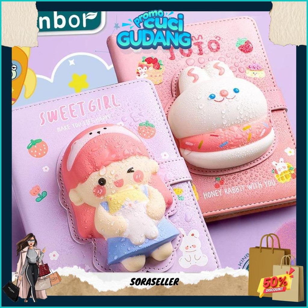 

Buku Squishy Book Daily Notebook/ Agenda Buku Catatan Cute Diary ( Kinbor ) Gratis Ongkir