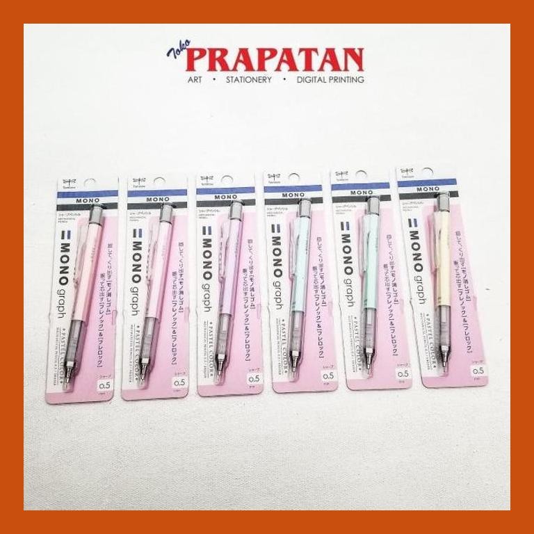 

[ PERALATAN LUKIS / GAMBAR ] TOMBOW MECHANICAL PENCIL MONO GRAPH 0.5MM PASTEL COLOR PACKING AMAN