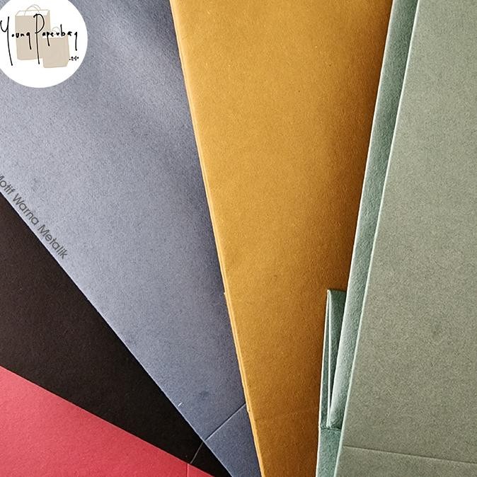 

LI34 Paper Bag / Tas Kertas Kraft Mini Premium Metalik NEW EDITION Uk.18x8x20 (1 Lusin =12 pcs) Hemat