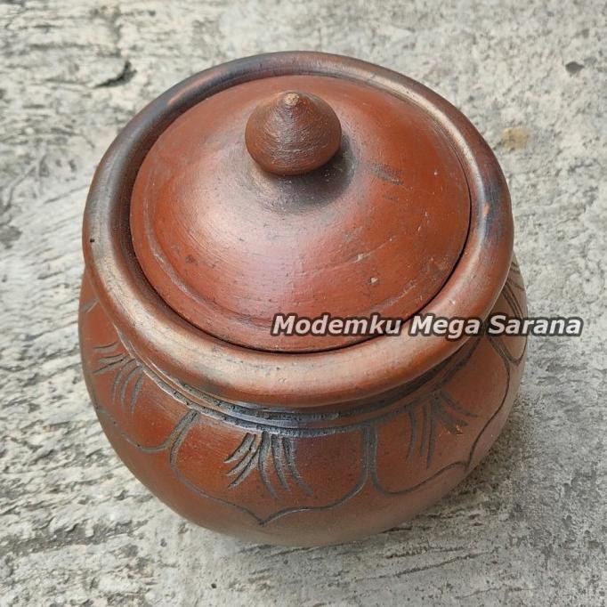 OKK-1520 Gentong Kendil Es Dawet Cendol Tanah Liat Gerabah Wadah Tempat Air Genthong Beras - 3 Liter