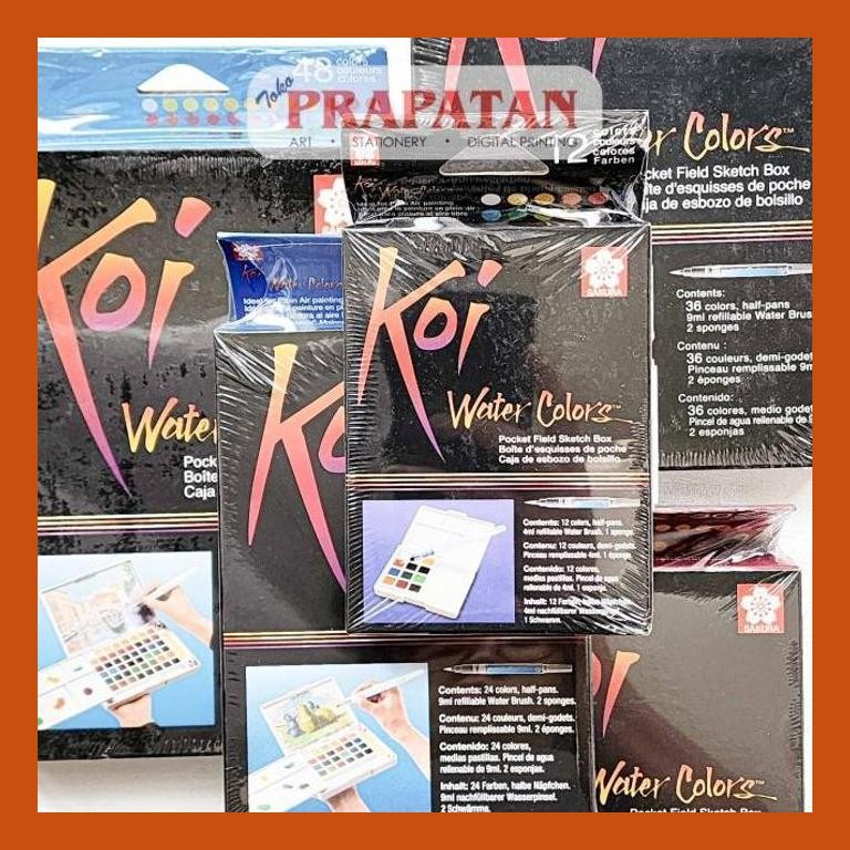 

[ PERALATAN LUKIS / GAMBAR ] SAKURA KOI WATERCOLOR POCKET SET | CAT AIR SET COD