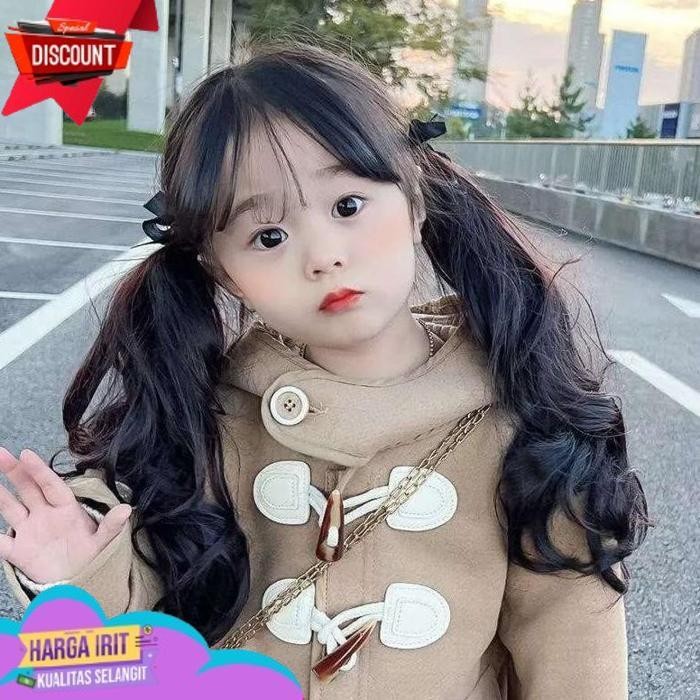 Promo Set Isi 2 Wig Ponytail Anak Premium, Hair Clip Wig Extension Korean Style