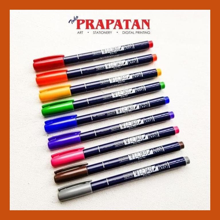 

[ PERALATAN LUKIS / GAMBAR ] TOMBOW FUDENOSUKE BRUSH PEN HARD TIP COLOR GOOD QUALITY