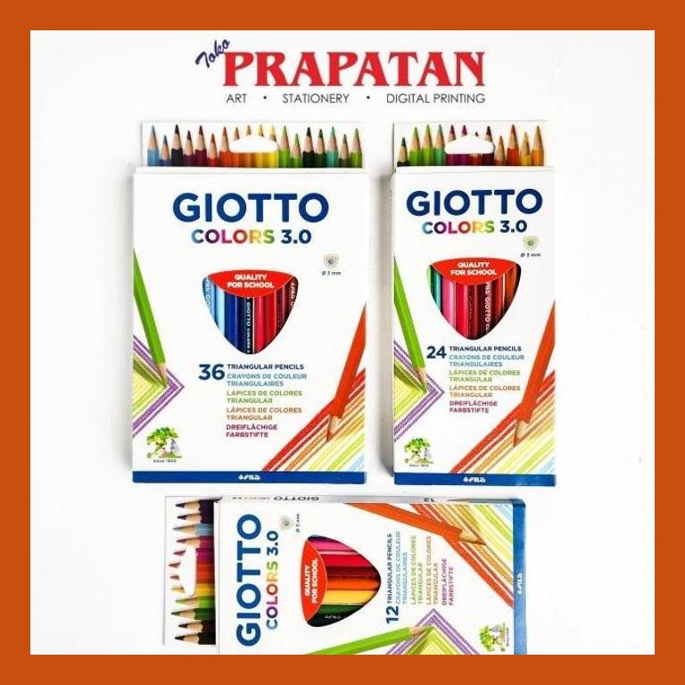 

[ PERALATAN LUKIS / GAMBAR ] PENSIL WARNA GIOTTO COLOR PENCIL 3.0 TRIANGULAR SET COD