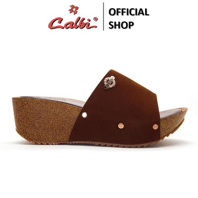 Sandal Wanita Remaja Kekinian Terbaru 2025 Jc 2751 Sandal Wedges Slip-On Wanita 5,5Cm Kantoran Polos