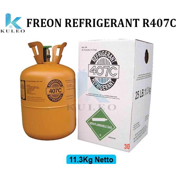 Freon Ac R407C Refrigerant 11,3 Kg Original / Freon R 407C Asli Original Dan Terpercaya