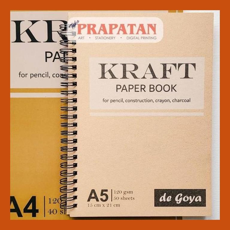 

[ PERALATAN LUKIS / GAMBAR ] DE GOYA KRAFT PAPER BOOK PAD | BUKU KRAFT PACKING AMAN