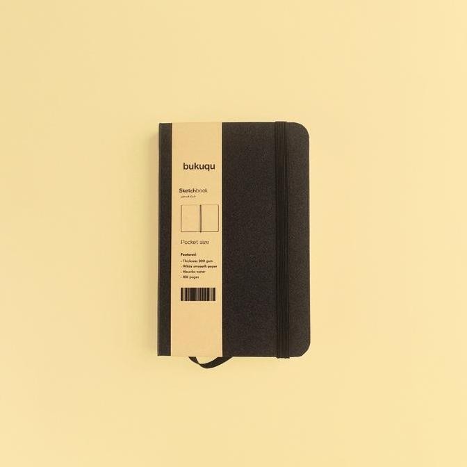 

bukuqu Sketchbook A6 200 gsm Hardcover - Portrait/Notebook gambar/ Lukis/ Cat Air Buku Sketsa Pocket