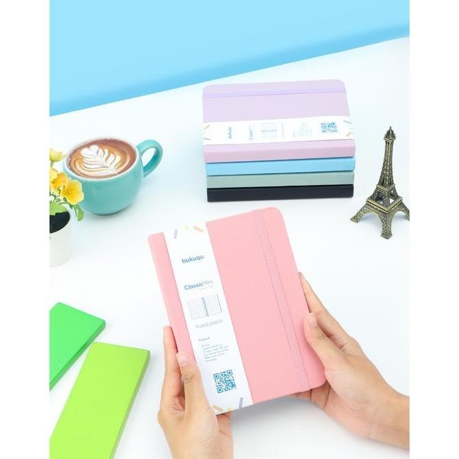 

bukuqu Classic Notebook Ukuran B6 (12.5 x 7 cm) - Buku Agenda - Bullet Journal Mini Notebook