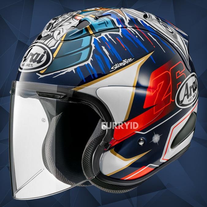 Helm Half Face Arai Vzram Pedrosa Shogun Original Dan Terpercaya
