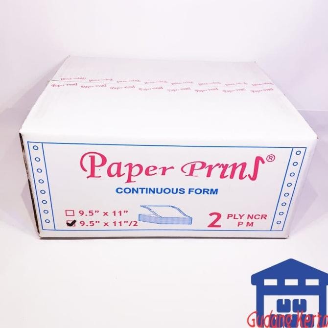 

CONTINUOUS FORM 91/2 X 11/2 2PLY PAPERPRYNS (BAGI 2)