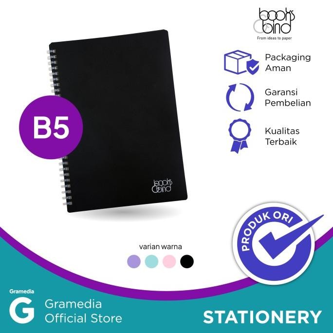 

Books&Bind Soft Spiral Notebook PP B5 Black