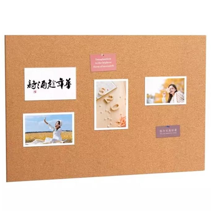 NEW A540 - Papan Catatan Memo Board Gabus Tebal Papan Mading Frameless Dengan Pin